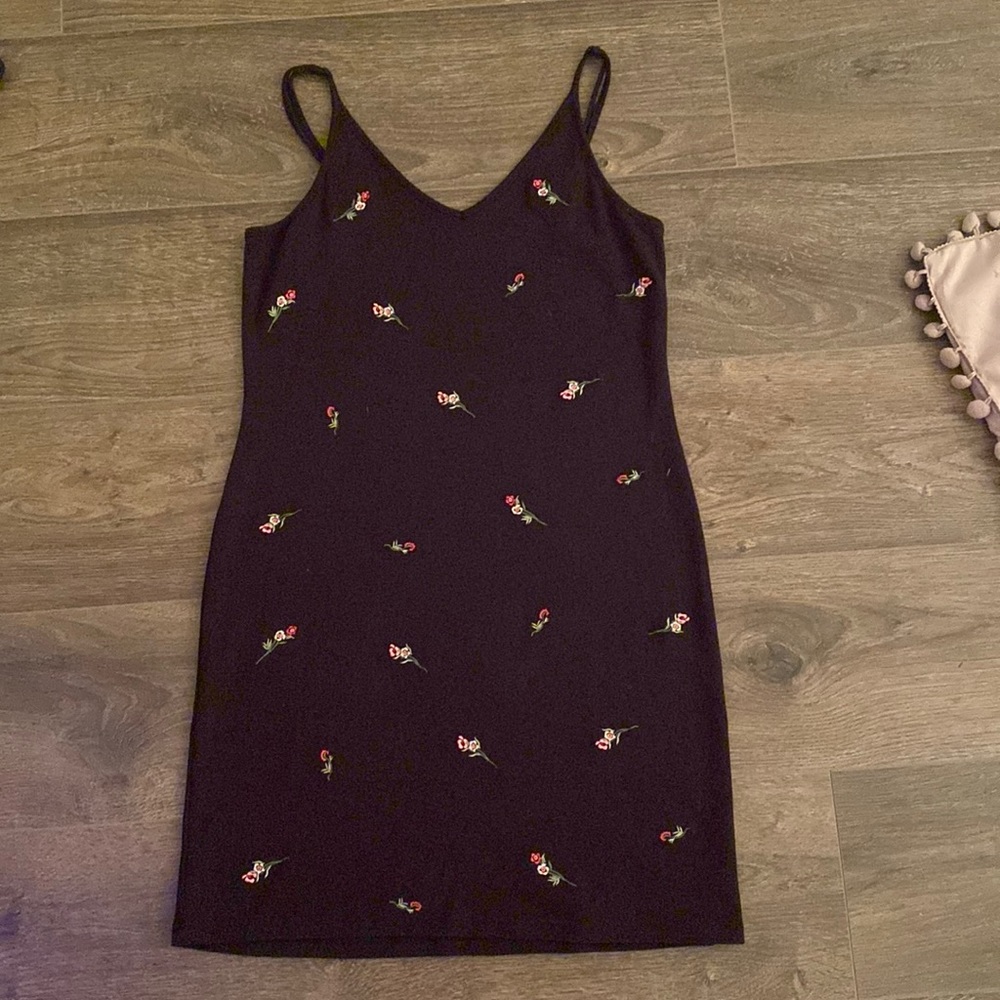 Reflections black floral dress